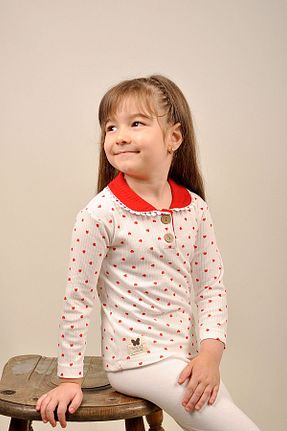 بلوز نباتی بچه گانه Kalp Peki - کد 793558272