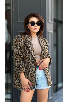 کت قهوه ای زنانه رگولار Oslove - کد 858307405