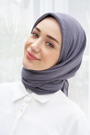 روسری طوسی پنبه ای Modakaşmir - کد 834464324