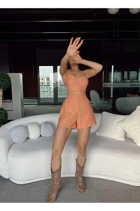 شلوارک و برمودا صورتی زنانه فاق بلند TamSeninTarzin - کد 806532507