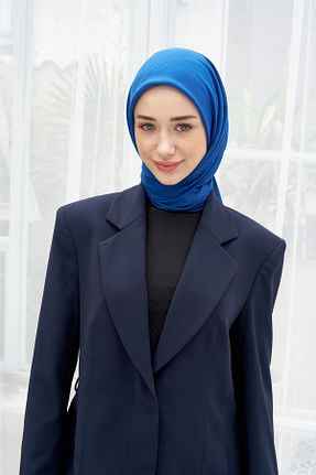 روسری سرمه ای پنبه ای AMİNENESİL - کد 858344937