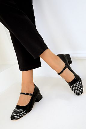 کفش پاشنه بلند کلاسیک مشکی زنانه چرم مصنوعی SOHO - کد 855960432