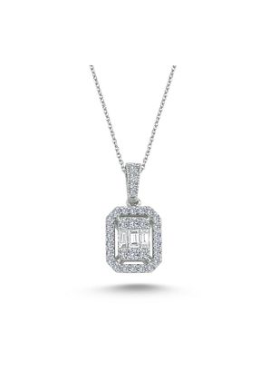 گردنبند الماس سفید SI1 Pirnus Diamond - کد 760111827