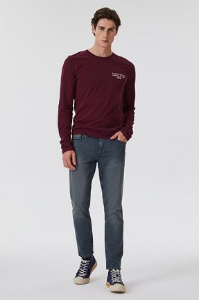 شلوار جین طوسی مردانه پاچه لوله تفنگی Lee Cooper - کد 380104735