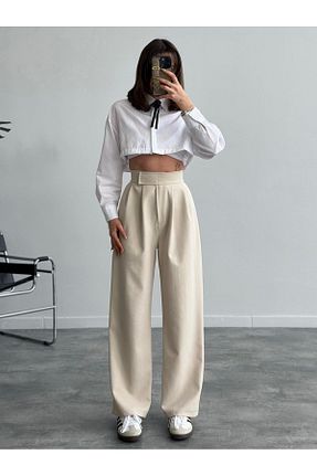 شلوار بژ زنانه پارچه Butik - کد 858149319