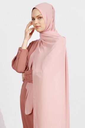 شال صورتی زنانه کرپ Differenza - کد 73337166