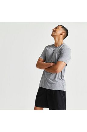 تیشرت اسپرت طوسی مردانه رگولار Decathlon - کد 655377185