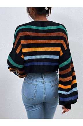 پلیور مشکی زنانه اورسایز Dier Moda - کد 808029241