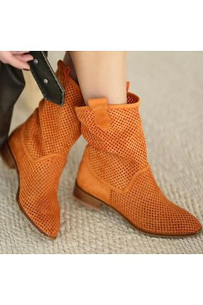 بوت / نیم بوت نارنجی زنانه جیر RUBRICA - کد 684083366