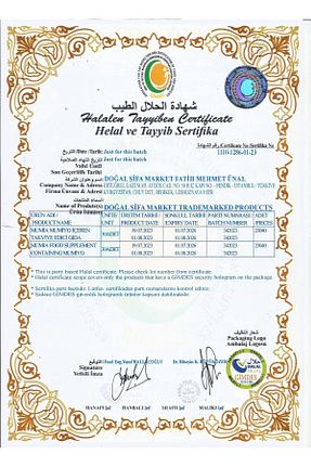 محصولات عطاری MUMİA MUMİYO İÇEREN TAKVİYE EDİCİ GIDA - کد 291678334