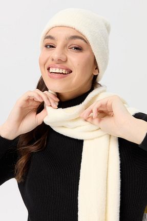 شال گردن نباتی زنانه پلی آمید Desen Triko - کد 779067176