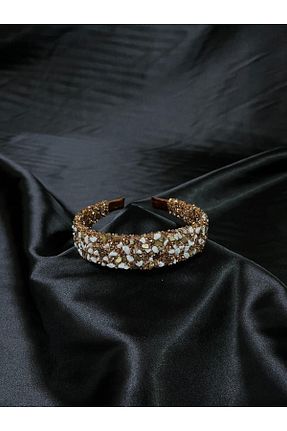 تاج نارنجی زنانه سنگ کریستال MegssStore - کد 824726880