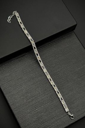 دستبند نقره مشکی مردانه 925 عیار FRNCH - کد 858334652