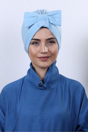 شال آبی زنانه پنبه ای Lerra - کد 858330619