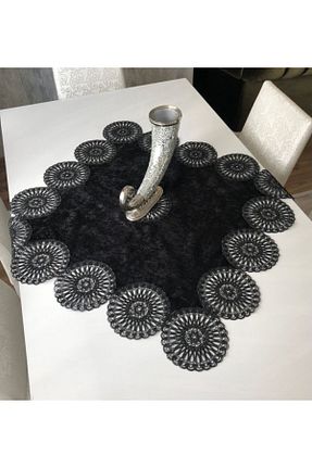 رومیزی مشکی مخمل WENESSİ - کد 147881606