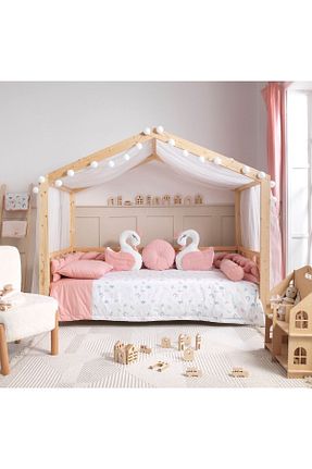 ست لحاف و روکش لحاف و روکش بالش کودک و نوزاد صورتی پنبه ای SOFT BABY TEKSTİL - کد 824112740