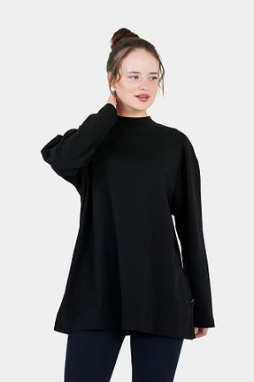 تیشرت مشکی زنانه اورسایز qanpaq - کد 857676358