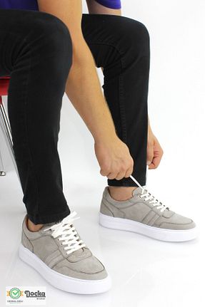 کفش کژوال طوسی مردانه چرم خالص MARCOMEN - کد 858283101