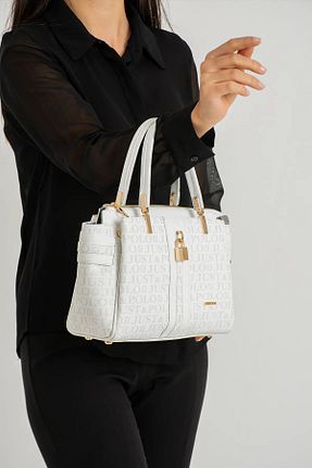 کیف دوشی سفید زنانه چرم مصنوعی Just Polo - کد 821210715
