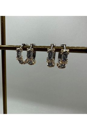 گوشواره جواهر رنگی زیرکن MONA JEWELRY - کد 699908954