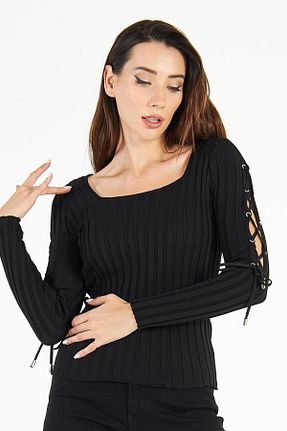 پلیور مشکی زنانه ساده PodiumStar - کد 358516450