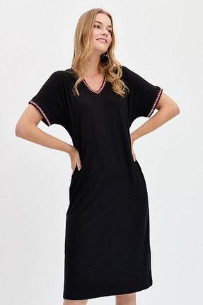لباس مشکی زنانه تریکو Desen Triko - کد 810271544