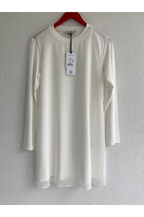 تونیک سفید زنانه بافتنی Puane - کد 766956514