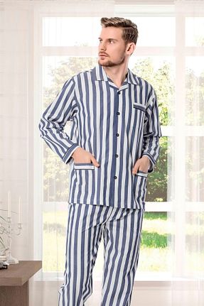 ست لباس راحتی آبی مردانه %100 پنبه KLY - کد 39906888