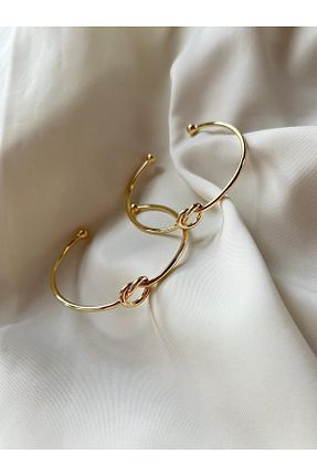 دستبند استیل (فولاد) طلائی زنانه روکش طلا Pure - کد 738846765