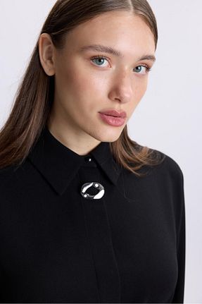 تونیک حجاب مشکی زنانه بافتنی Zühre - کد 858212501