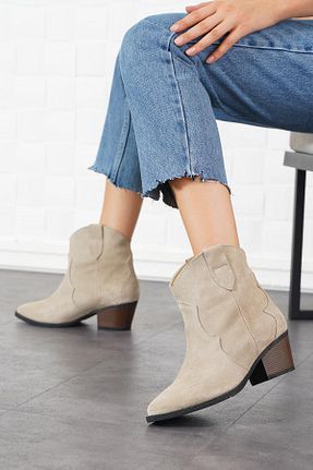 بوت / نیم بوت بژ زنانه جیر Moda Pie - کد 858283865