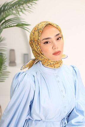 روسری زرد پنبه ای Silk Home - کد 858253113