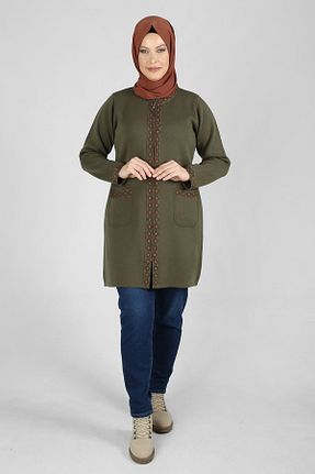 رویه سایز بزرگ خاکی زنانه پارچه behrem - کد 762221244