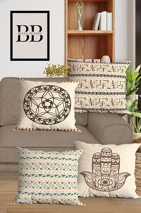کوسن و روکش کوسن بژ لانه زنبوری میکرو Belle Benoit - کد 733142740