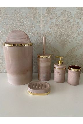 ست حمام صورتی اکریلیک Trend Banyo Mutfak - کد 704340922