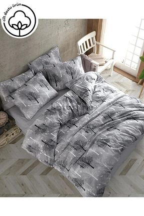 روتختی دونفره طوسی پنبه ای Lotusline - کد 281871858