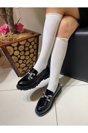 کفش لوفر مشکی زنانه چرم مصنوعی İST FİDAN KUNDURA - کد 858333073