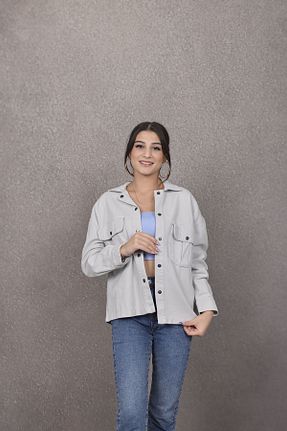کت طوسی زنانه رگولار Tuğhani Store - کد 858309554
