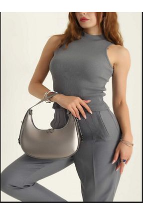 بلوز طوسی زنانه ساده Genel Markalar - کد 858337796