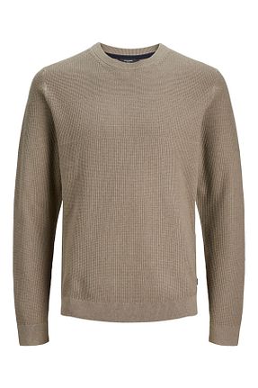 پلیور طوسی مردانه ساده Jack & Jones - کد 858341015