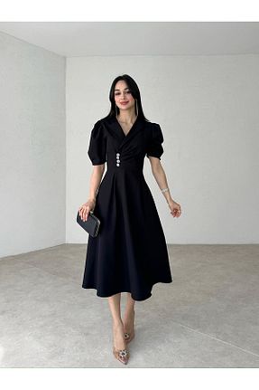 لباس مجلسی و فارغ التحصیلی مشکی زنانه لیکرا LİBAS - کد 832862817