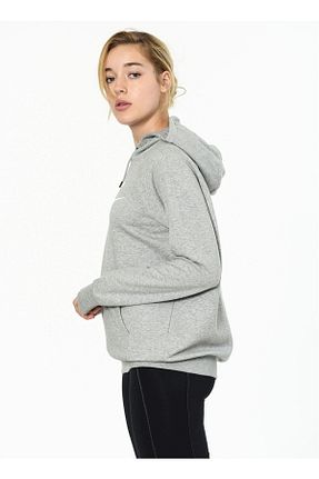 سوئیشرت اسپرت طوسی زنانه کلاه دار Nike - کد 359625187