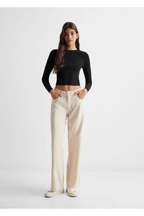 پلیور مشکی زنانه ساده MANGO Teen - کد 822181630
