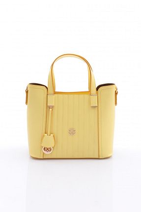 کیف دوشی زرد زنانه چرم مصنوعی Dgn - کد 858358099