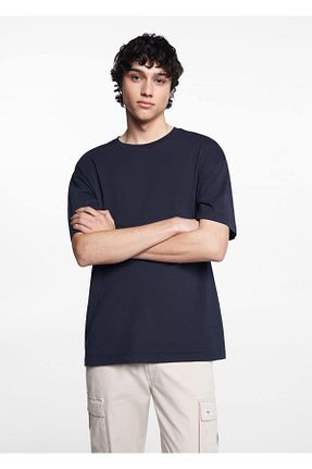 تیشرت سرمه ای مردانه رگولار MANGO Teen - کد 824221428