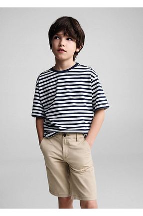 شلوارک و برمودا بژ بچه گانه پنبه ای MANGO Kids - کد 820199007