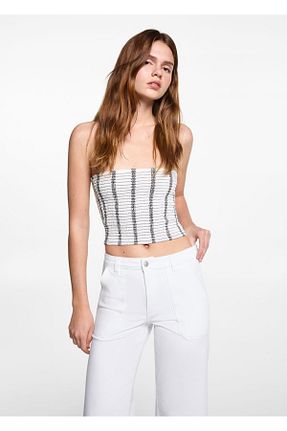 شلوارک و برمودا سفید زنانه پارچه MANGO Teen - کد 823120996
