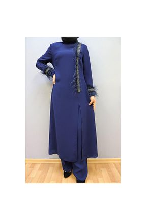 ست بالاتنه و پائین تنه حجاب سرمه ای زنانه Dad çınar özkan - کد 313508439