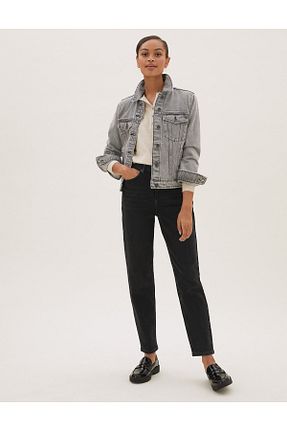 شلوار جین مشکی زنانه پاچه ساده Marks & Spencer - کد 48807407