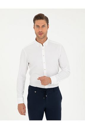 پیراهن سفید مردانه اسلیم فیت Pierre Cardin - کد 865487888